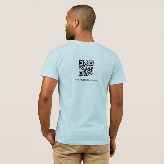 QR Code Custom and Promotional Business T-Shirt (Schwarz voll)
