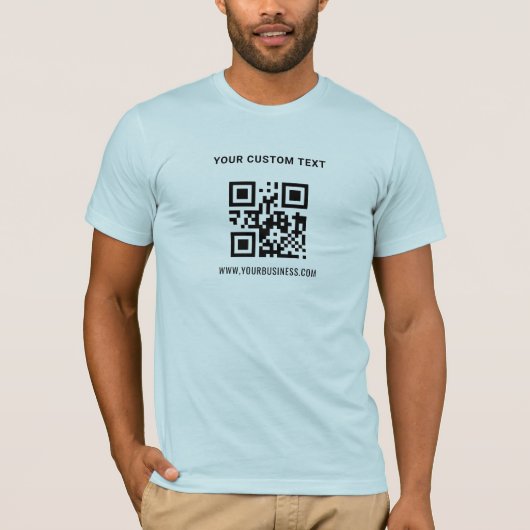 QR Code Custom and Promotional Business T-Shirt (Vorderseite)