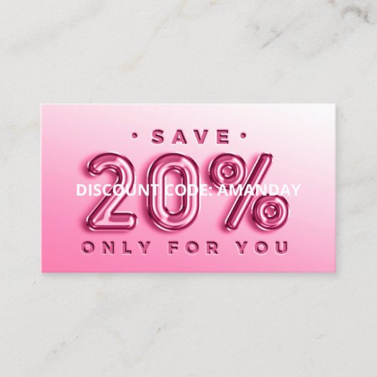 QR-CODE-CUSTOM-LOGO: 20% ERMÄSSIGUNG DES INSERT-AB VISITENKARTE (Vorderseite)