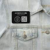 QR Code Custom Logo Mitarbeiter Magnetic Company Namensschild (Beispiel)