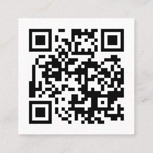 QR-Code Custom Modern White Beruflich Quadratische Visitenkarte (Rückseite)