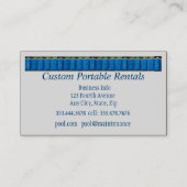 QR Code, Custom Portable Toilet Rentals Visitenkarte (Vorderseite)