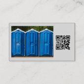 QR Code, Custom Portable Toilet Rentals Visitenkarte (Rückseite)