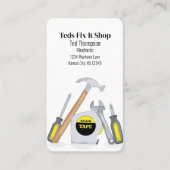 QR Code Custom Social Media Mechanism Tools Visitenkarte (Vorderseite)