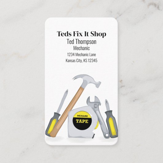 QR Code Custom Social Media Mechanism Tools Visitenkarte (Vorderseite)