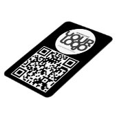 QR Code Customizable Modern Black Business Card Magnet (Linke Seite)