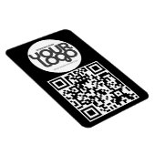 QR Code Customizable Modern Black Business Card Magnet (Rechte Seite)