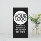 QR Code Customizable Modern Black Business Dankeskarte (Stehend Vorderseite)