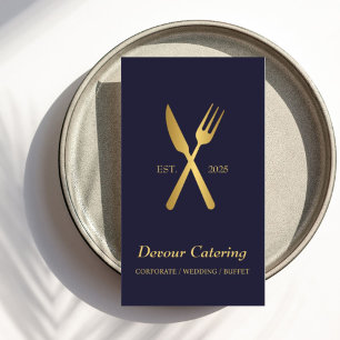 QR Code Cutlery Koch Caterer Catering Services Visitenkarte