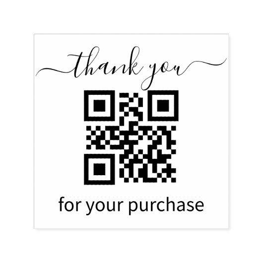 QR-Code danke Ihnen für Ihren Kauf Permastempel (Design)