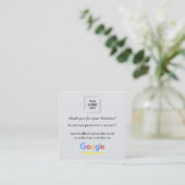 QR-Code Danke Kundenbewertung Design Quadratische Visitenkarte (Stehend Vorderseite)