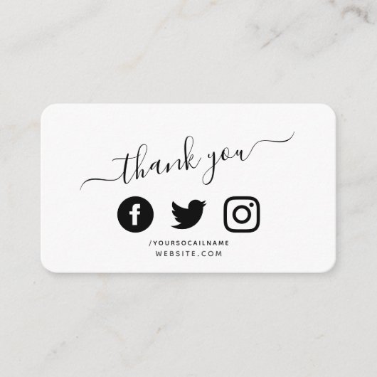 QR-Code danke Rabatt Social Media Begleitkarte (Vorderseite)