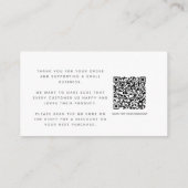 QR-Code danke Rabatt Social Media Icons Begleitkarte (Rückseite)