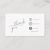 QR-Code danke Rabatt Social Media Icons Begleitkarte (Vorderseite)