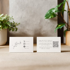 QR-Code danke Rabatt Social Media Icons Begleitkarte