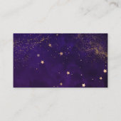 Qr Code Dark Lila Magical Gold Wedding RVSP Begleitkarte (Rückseite)