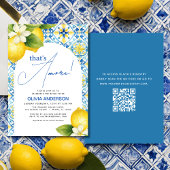 QR-Code, das ist ein italienisches Lemon-Brautpart Einladung