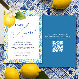 QR-Code, das ist ein italienisches Lemon-Brautpart Einladung