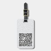 QR Code das Pferd Gepäckanhänger (Vorderseite vertikal)