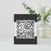 QR-Code das Schaf Postkarte (Stehend Vorderseite)