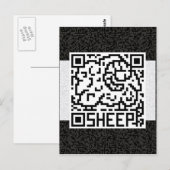 QR-Code das Schaf Postkarte (Vorne/Hinten)