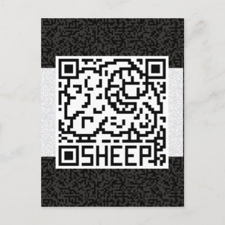 QR-Code das Schaf Postkarte