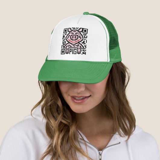 QR Code das Schwein Truckerkappe (Beispiel)