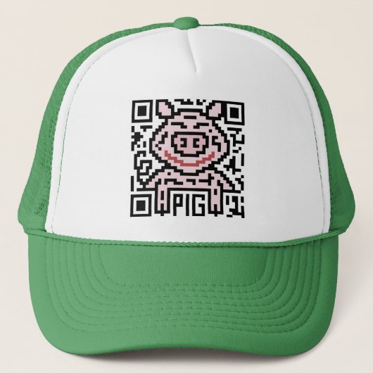 QR Code das Schwein Truckerkappe (Vorderseite)