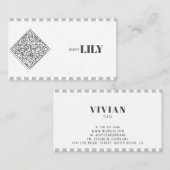 Qr-Code der beruflichen grauen, klassischen Linie Visitenkarte (Vorne/Hinten)