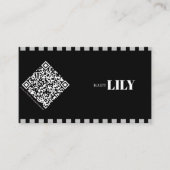 Qr-Code der beruflichen schwarzen und weißen klass Visitenkarte (Vorderseite)