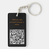 QR-Code der Black Halloween-Katze Schlüsselanhänger (Rückseite)