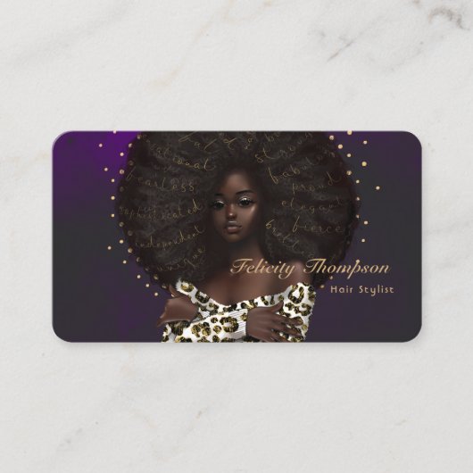 QR Code der Black Queen Beauty Fashion Visitenkarte (Vorderseite)