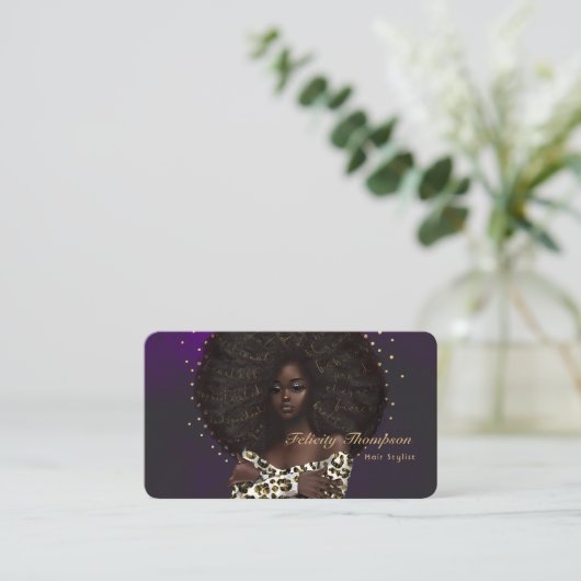 QR Code der Black Queen Beauty Fashion Visitenkarte (Stehend Vorderseite)