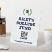 QR-Code der Blue-Wreath-Graduation Party-Uni Sockelschild (In SItu)