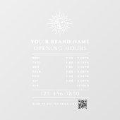 QR-Code der Celestial Sun and Moon Openings Stunde Fensteraufkleber (Blatt)