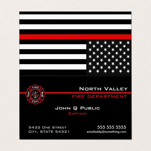 QR-Code der dünnen roten Linie Visitenkarten (Außenseite Aufgefaltet)