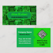 QR-Code der grünen Beruflichen Leiterplatte Visitenkarte (Vorne/Hinten)