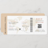 QR-Code der Hochzeit in Urlaubsort "Neutraler Boar Einladung (Vorne/Hinten)