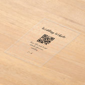 QR-Code der Hochzeitwebsite für Details orange Acryleinladungen (Ablage )