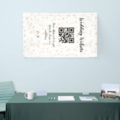 QR-Code der Hochzeitwebsite für Details orange Banner (Messeveranstaltung)