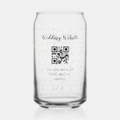 QR-Code der Hochzeitwebsite für Details orange Dosenglas (Rückseite)