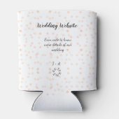 QR-Code der Hochzeitwebsite für Details orange Dosenkühler (Rückseite)