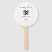 QR-Code der Hochzeitwebsite für Details orange Fächer (Vorderseite)