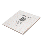QR-Code der Hochzeitwebsite für Details orange Fliese (Seite)
