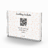 QR-Code der Hochzeitwebsite für Details orange Fotoblock (Rechts)
