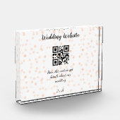 QR-Code der Hochzeitwebsite für Details orange Fotoblock (Links)