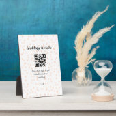QR-Code der Hochzeitwebsite für Details orange Fotoplatte (Seite)