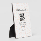 QR-Code der Hochzeitwebsite für Details orange Fotoplatte (Seite)