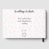 QR-Code der Hochzeitwebsite für Details orange Gästebuch (Rückseite)