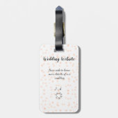 QR-Code der Hochzeitwebsite für Details orange Gepäckanhänger (Rückseite vertikal)